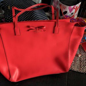 Kate Spade orange/red tote